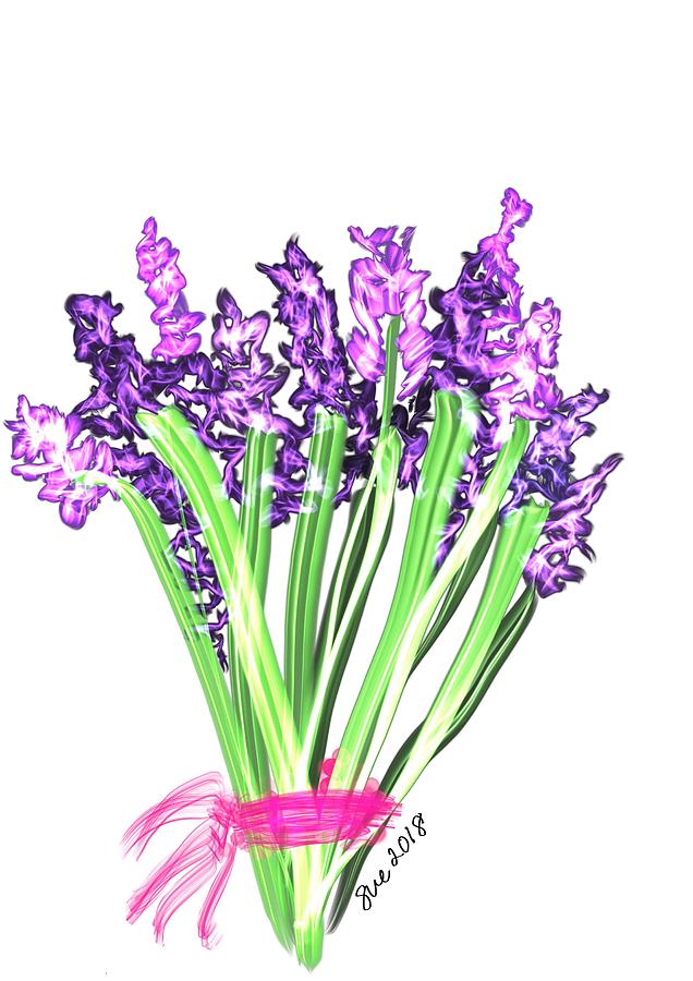636x900 lavender bouquet drawing - Lavender Bouquet Drawing