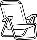 156x170 Lawn Chair Free Clipart - Lawn Chair Drawing