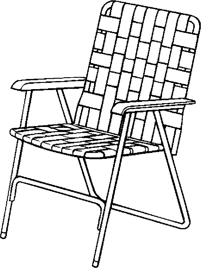 675x899 Lawn Chair Folding Coloring - Lawn Chair Drawing