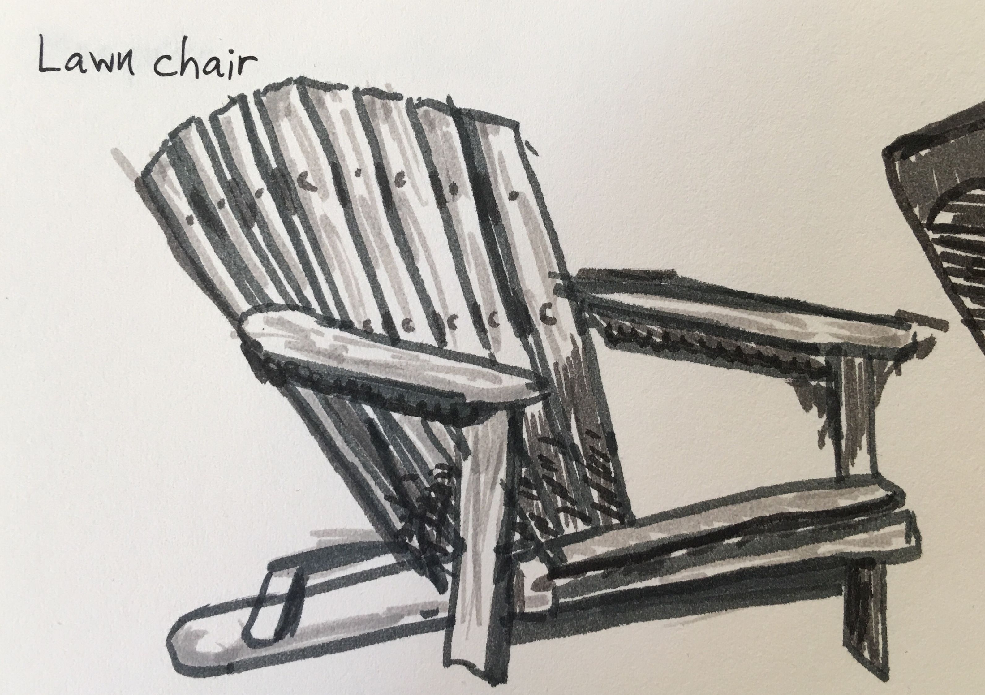 3184x2246 Lawn Chair Drawing Prompt - Lawn Chair Drawing