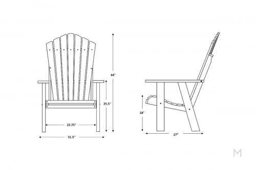 500x333 Mahogany With Black Patio Chair - Lawn Chair Drawing