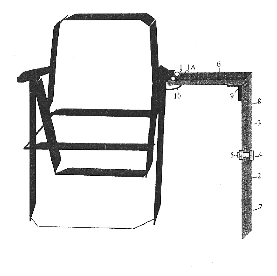 1176x1172 Patent - Lawn Chair Drawing