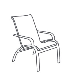 248x282 Portofino Patio Covers High Back Patio Chair Cover - Lawn Chair Drawing