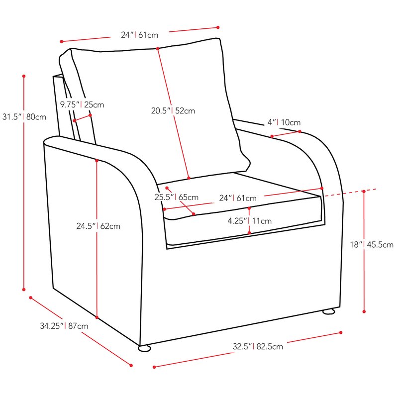 800x800 Rosecliff Heights Killingworth Weather Resistant Resin Wicker - Lawn Chair Drawing