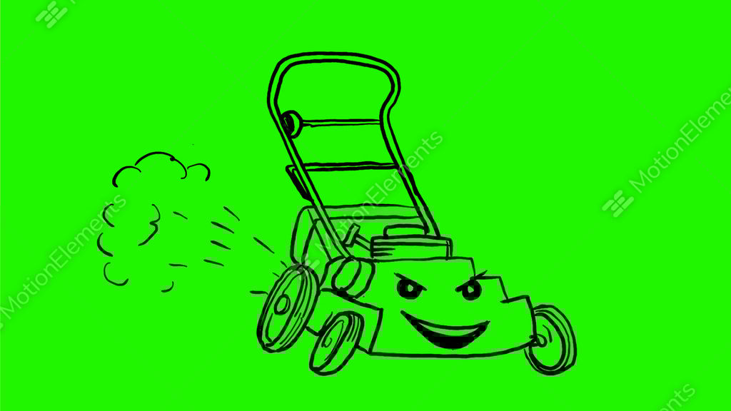 1024x576 lawn mower cartoon drawing animation stock animation - Lawn Drawing