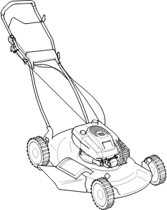 238x300 push mower - Lawn Drawing