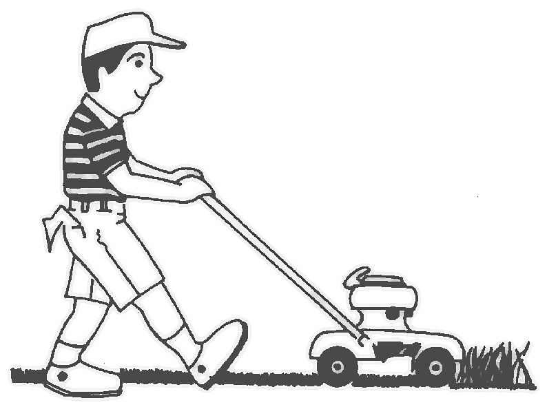 794x594 lawn mower guy clipart clipart kid - Lawn Mower Drawing