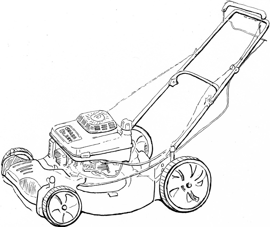 Lawn Mower Drawing at Explore collection of Lawn