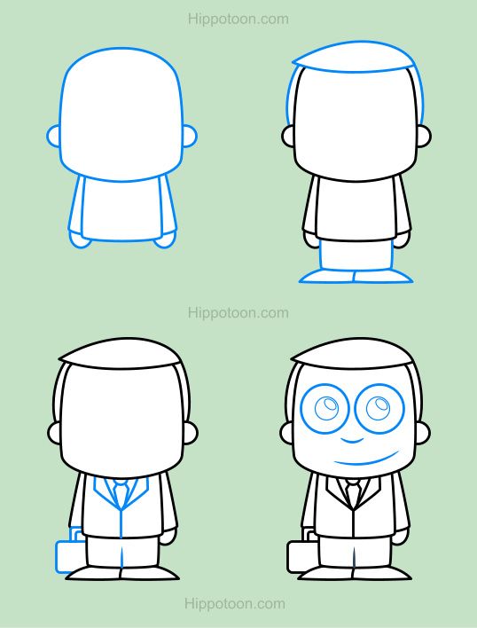 538x708 simple drawing lesson on how to draw a cartoon lawyer drawing - Lawyer Drawing