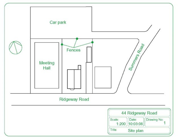 626x480 Building Drawing Part - Layout Drawing