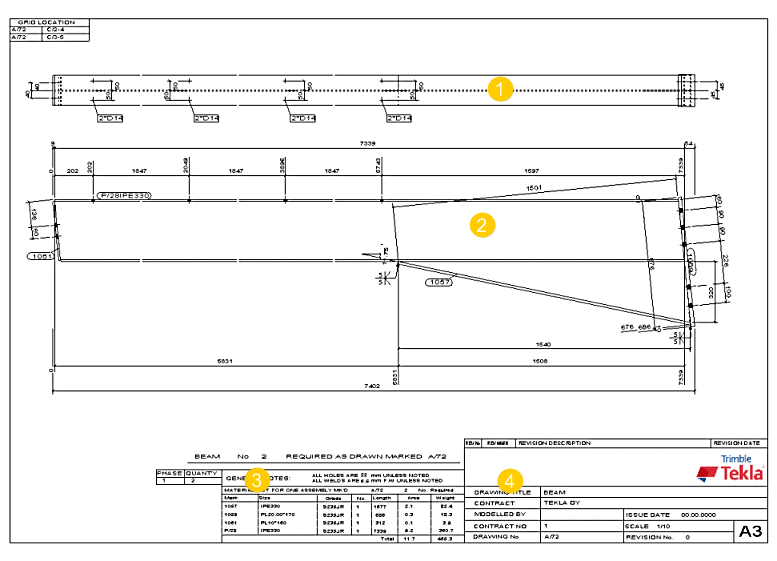 777x561 drawing layout and views tekla user assistance - Layout Drawing