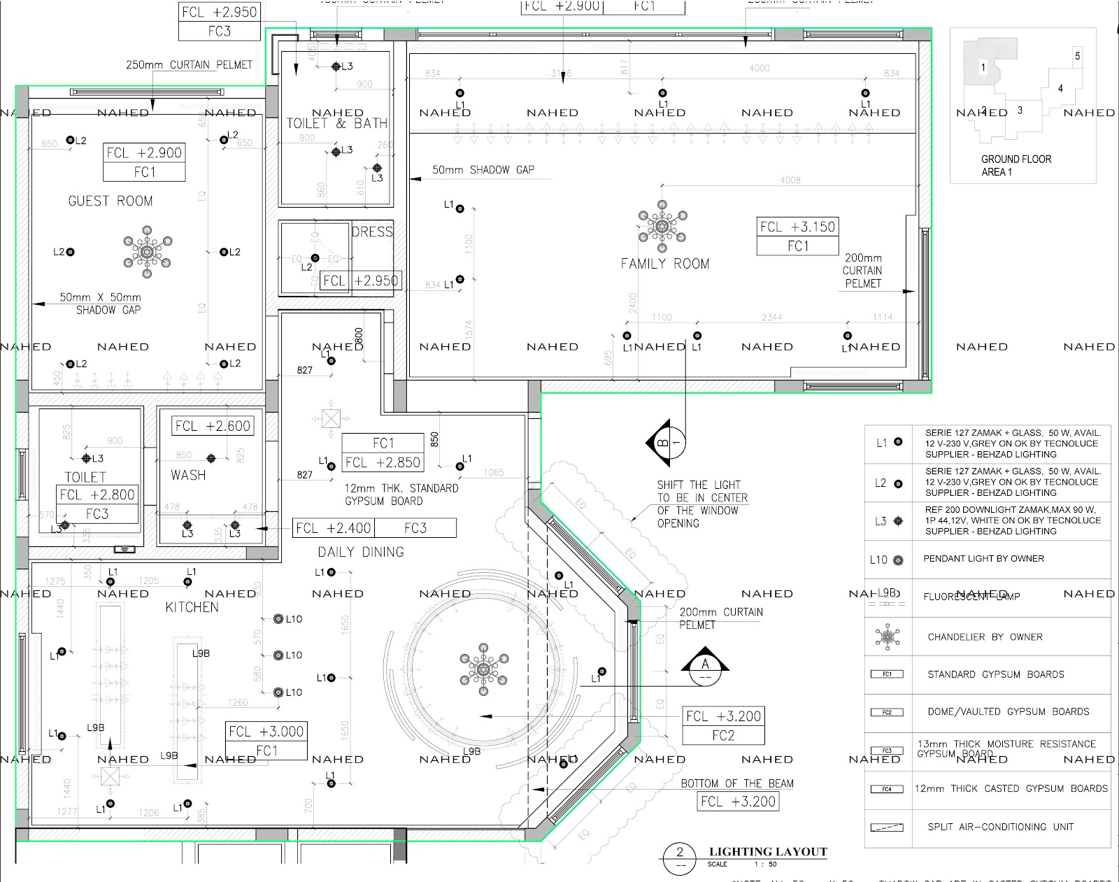 1600x1261 private villa ceiling setout layout - Layout Drawing