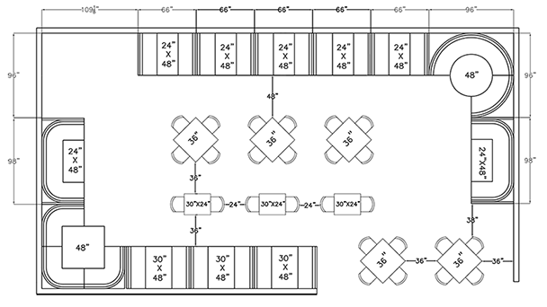 608x342 restaurant drawings restaurant layout drawings restaurant - Layout Drawing