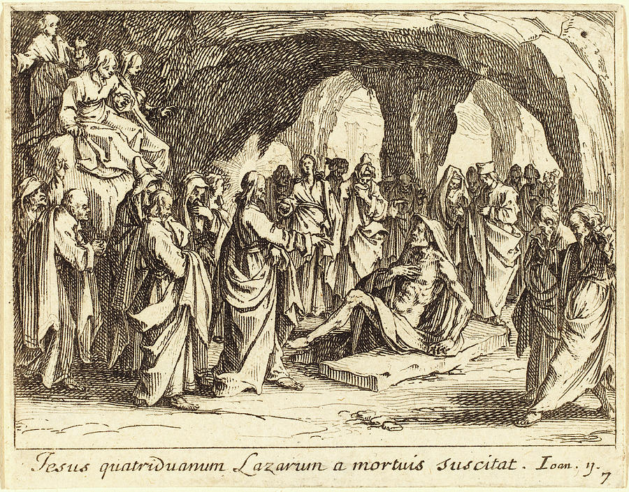 900x705 Jacques Callot French - Lazarus Drawing