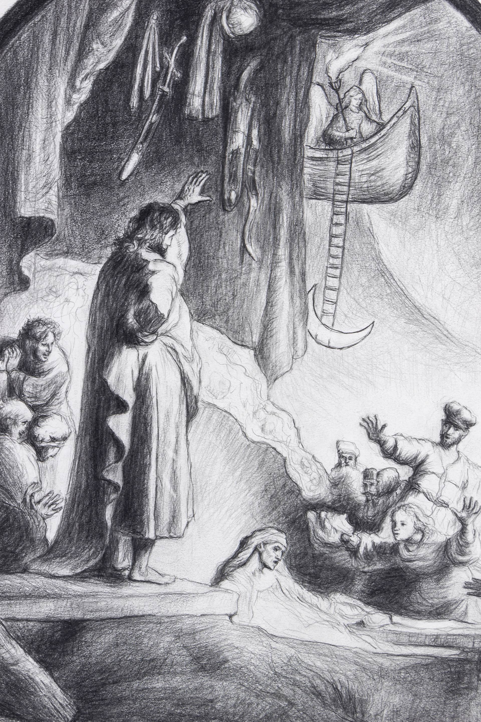 1920x2881 The Resurrection Of Lazarus And A Visitor Drawing - Lazarus Drawing