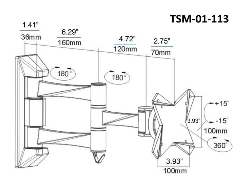 870x650 Ledplasmalcd Tv Mount Tilt Swivel Corner Osd Tsm - Lcd Tv Drawing