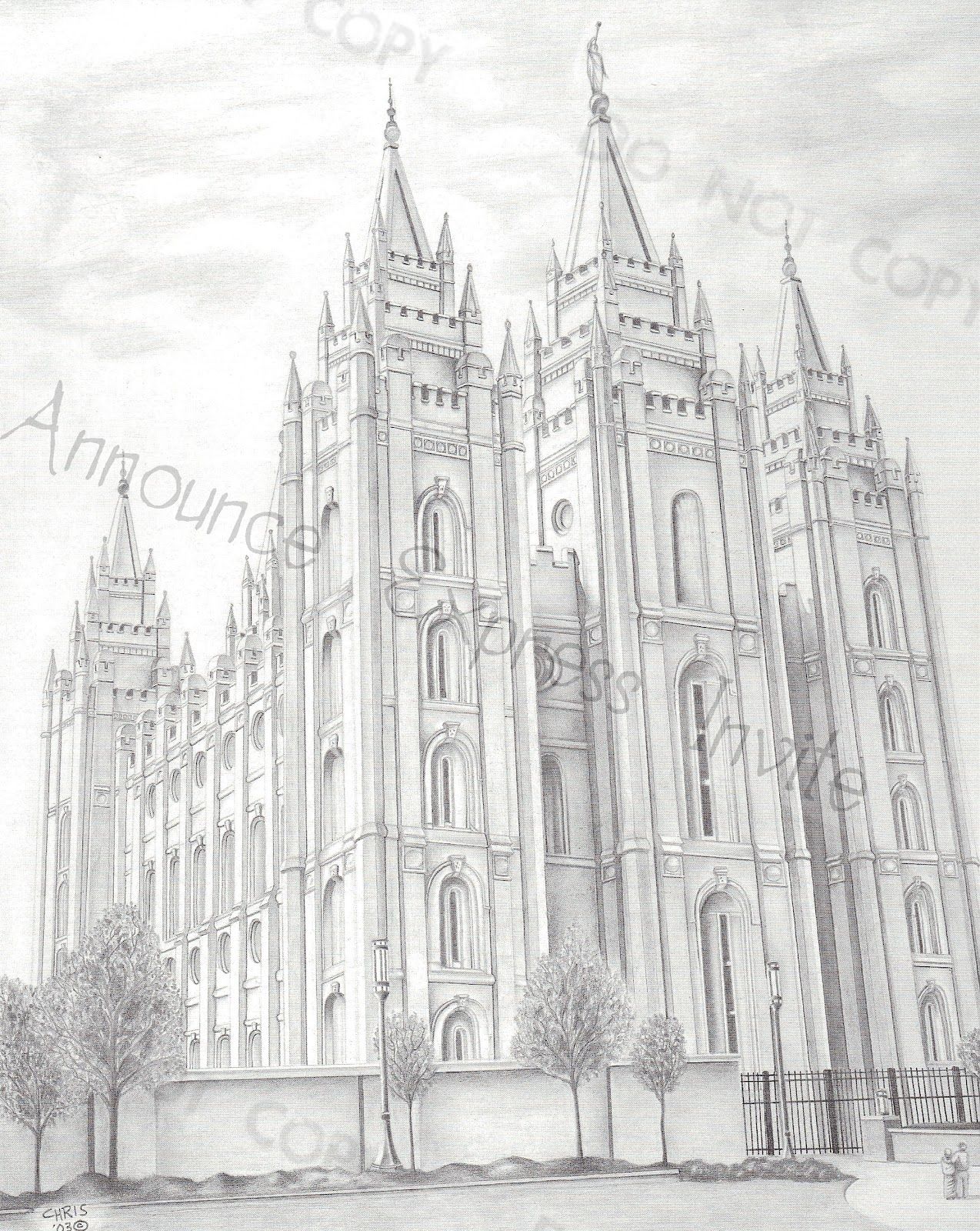 Lds Temple Drawing