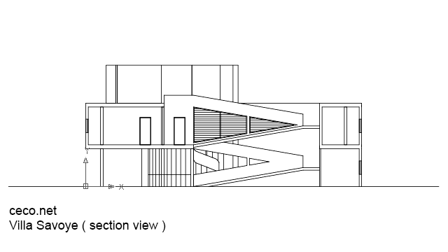 640x360 autocad drawing villa savoye - Le Corbusier Drawings