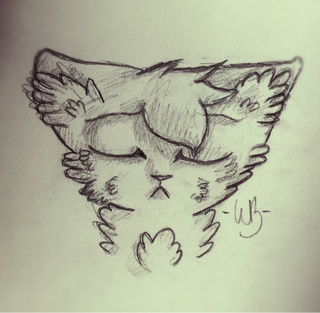 320x313 gray lead drawing of spirit really hard to rub guidlines off - Lead Drawing