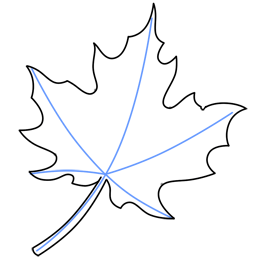 260x260 How To Draw The Perimeter Of A Leaf Holidays Drawings, Leaf - Leaf Cartoon Drawing