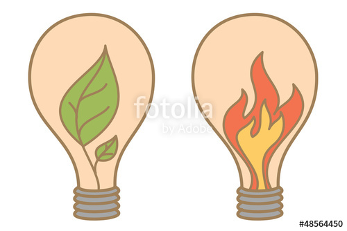 500x334 Cartoon Drawing Of Abstract Idea Of Leaf And Fire Stock Image - Leaf Cartoon Drawing