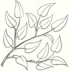 236x243 How To Draw Tree Branches Full Of Leaves Drawing Tutorial Tree - Leaf Drawing Easy