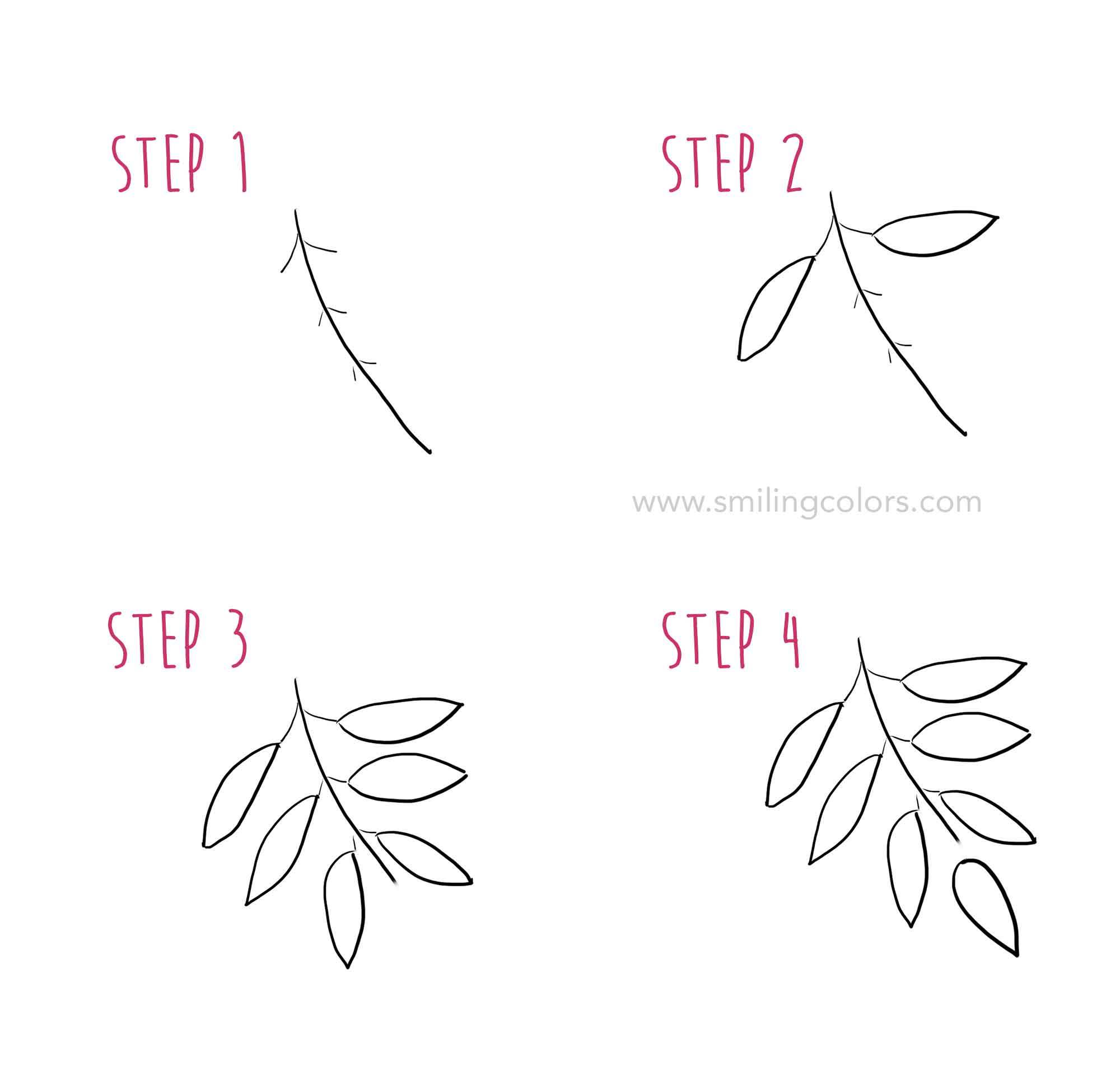2000x1947 Leaf Drawing Step - Leaf Drawing Easy