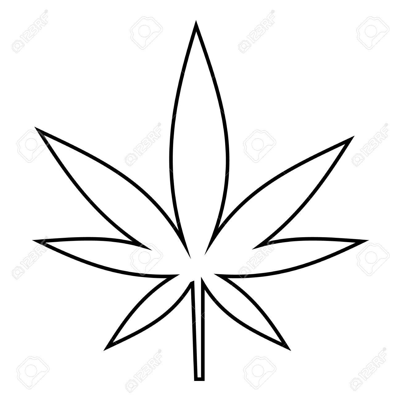 1300x1300 Pot Leaf Drawing - Leaf Drawing Images