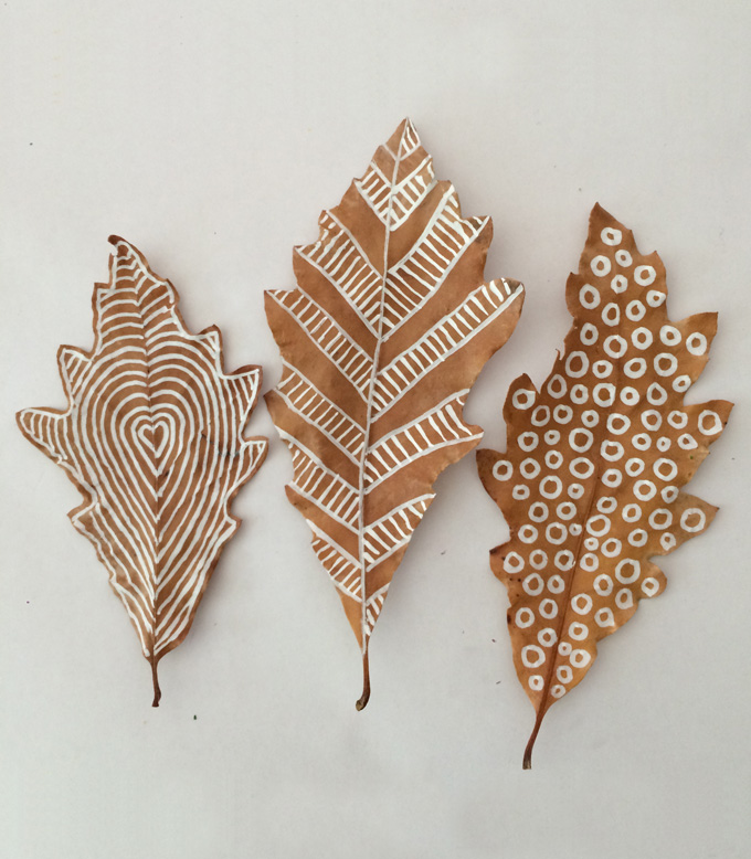 680x778 Leaf Drawing With Chalk Markers - Leaf Drawing Pictures
