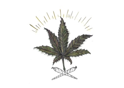 400x283 cannabis drawing tumblr - Leaf Drawing Tumblr