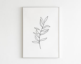 Leaf Line Drawing at PaintingValley.com | Explore collection of Leaf ...