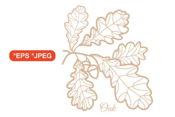 580x388 Oak Leaves Outline Drawing Graphic - Leaf Outline Drawing