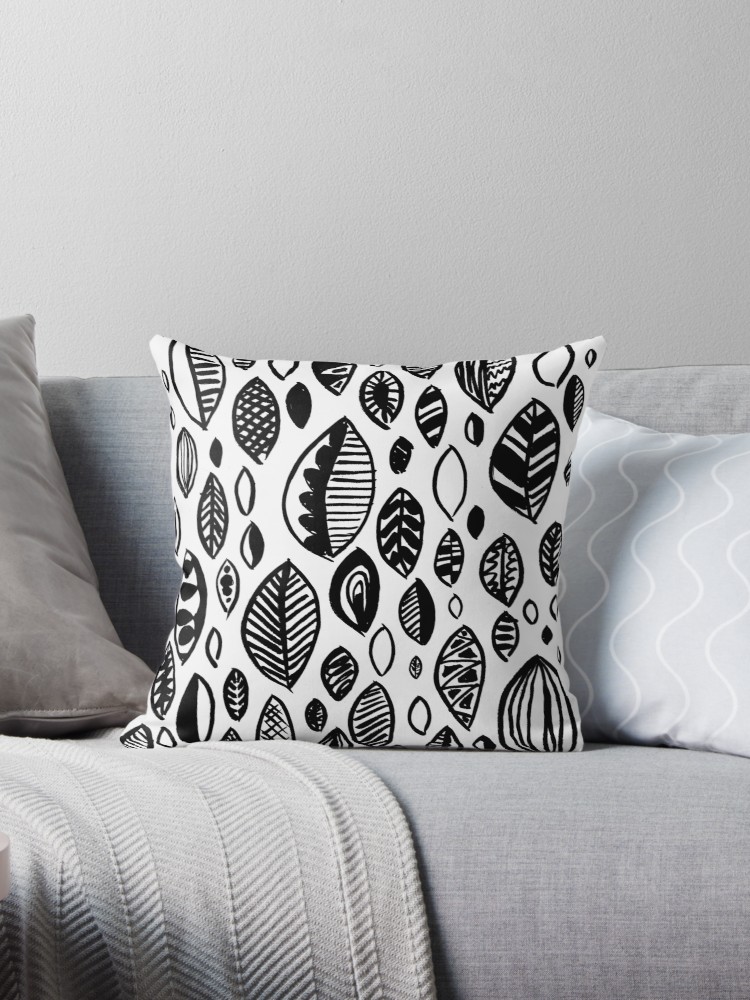 750x1000 Hand Drawn Leaf Pattern, Nature Inspired, Handmade, Drawing - Leaf Pattern Drawing