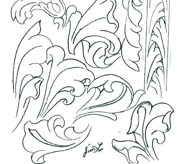 600x559 Acanthus Leaf Cheat Sheet - Leaf Pattern Drawing