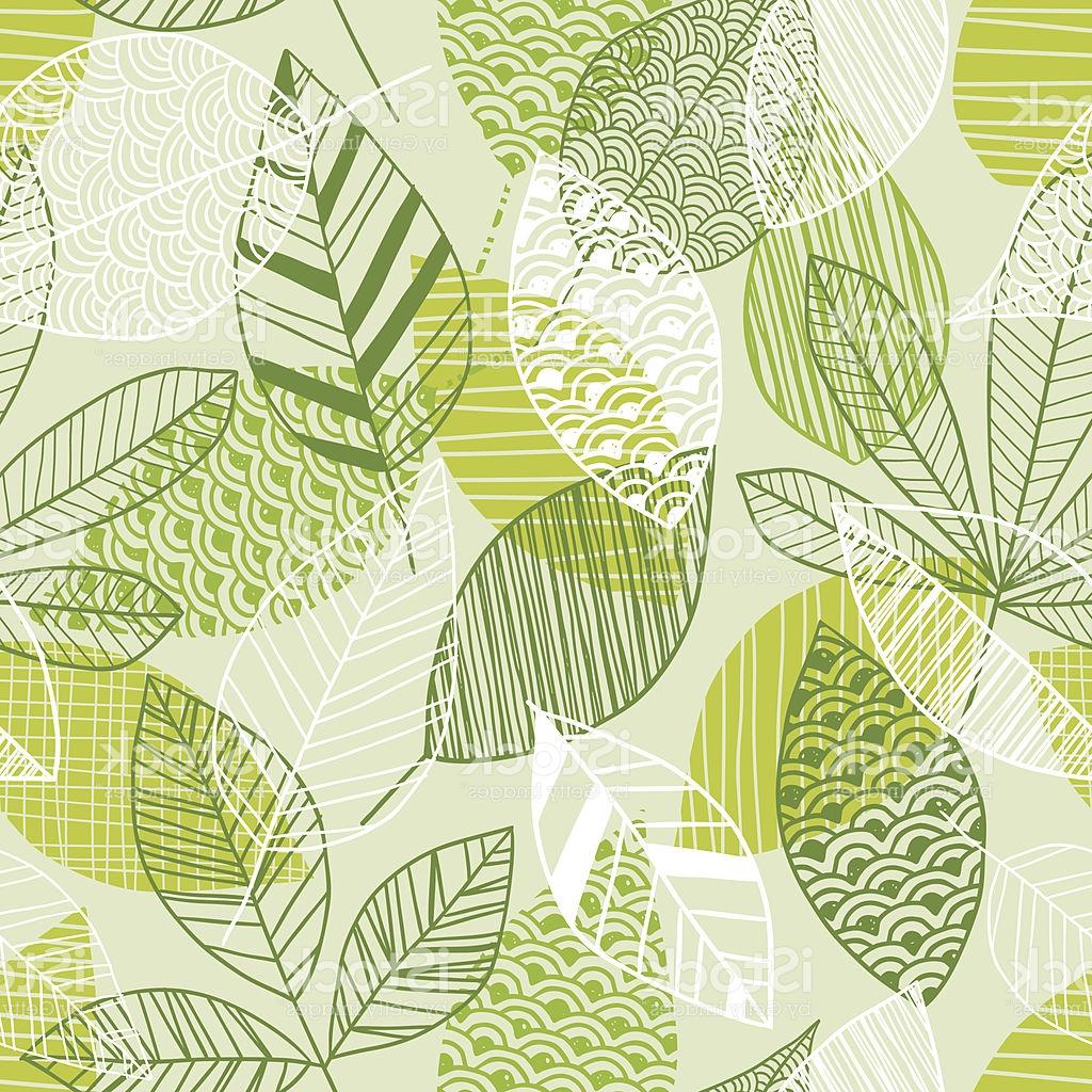 1024x1024 unique seamless leaf pattern in shades of green vector drawing - Leaf Pattern Drawing