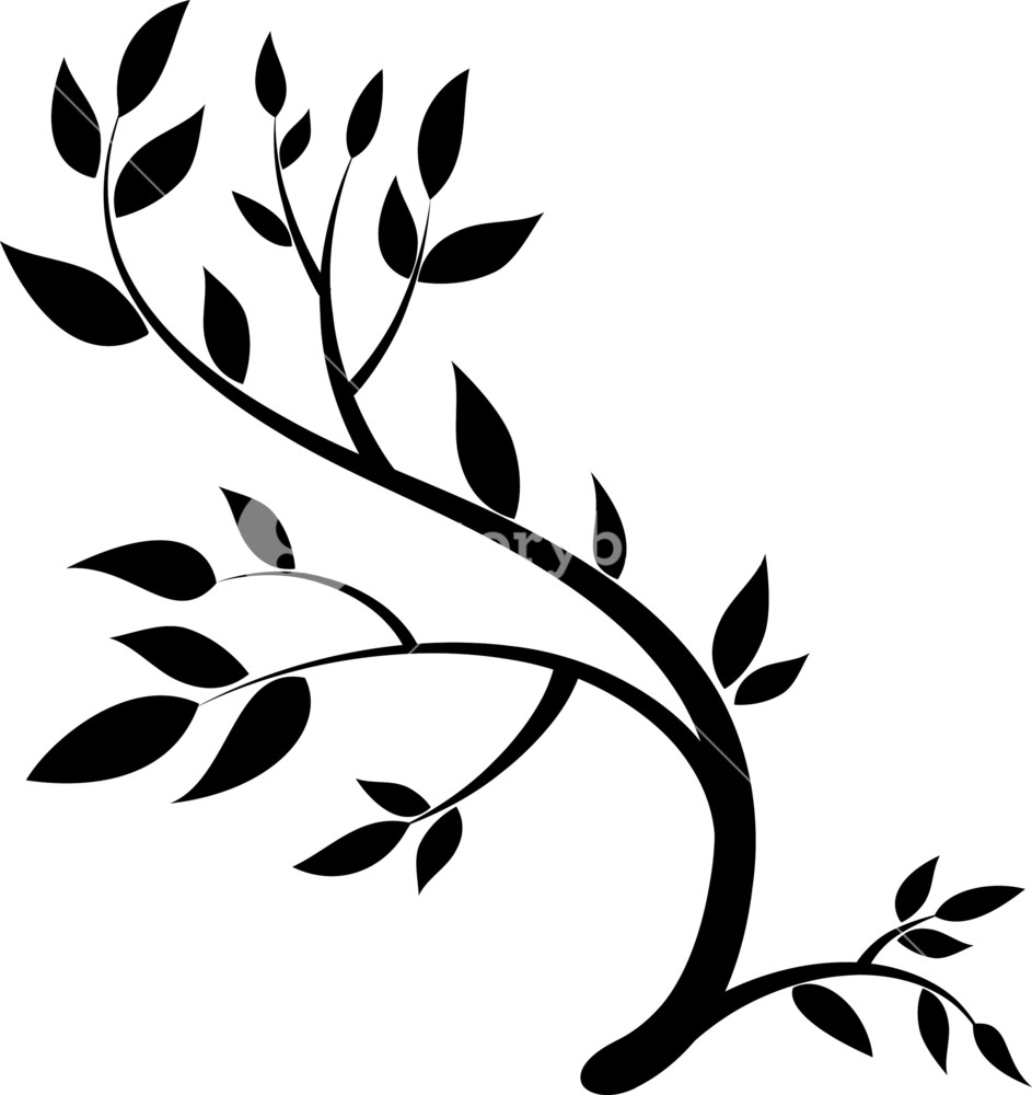 943x1000 Design Element - Leaf Pattern Drawing