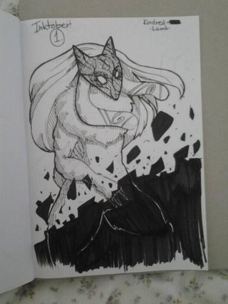 320x427 Inktober Drawing - League Drawing