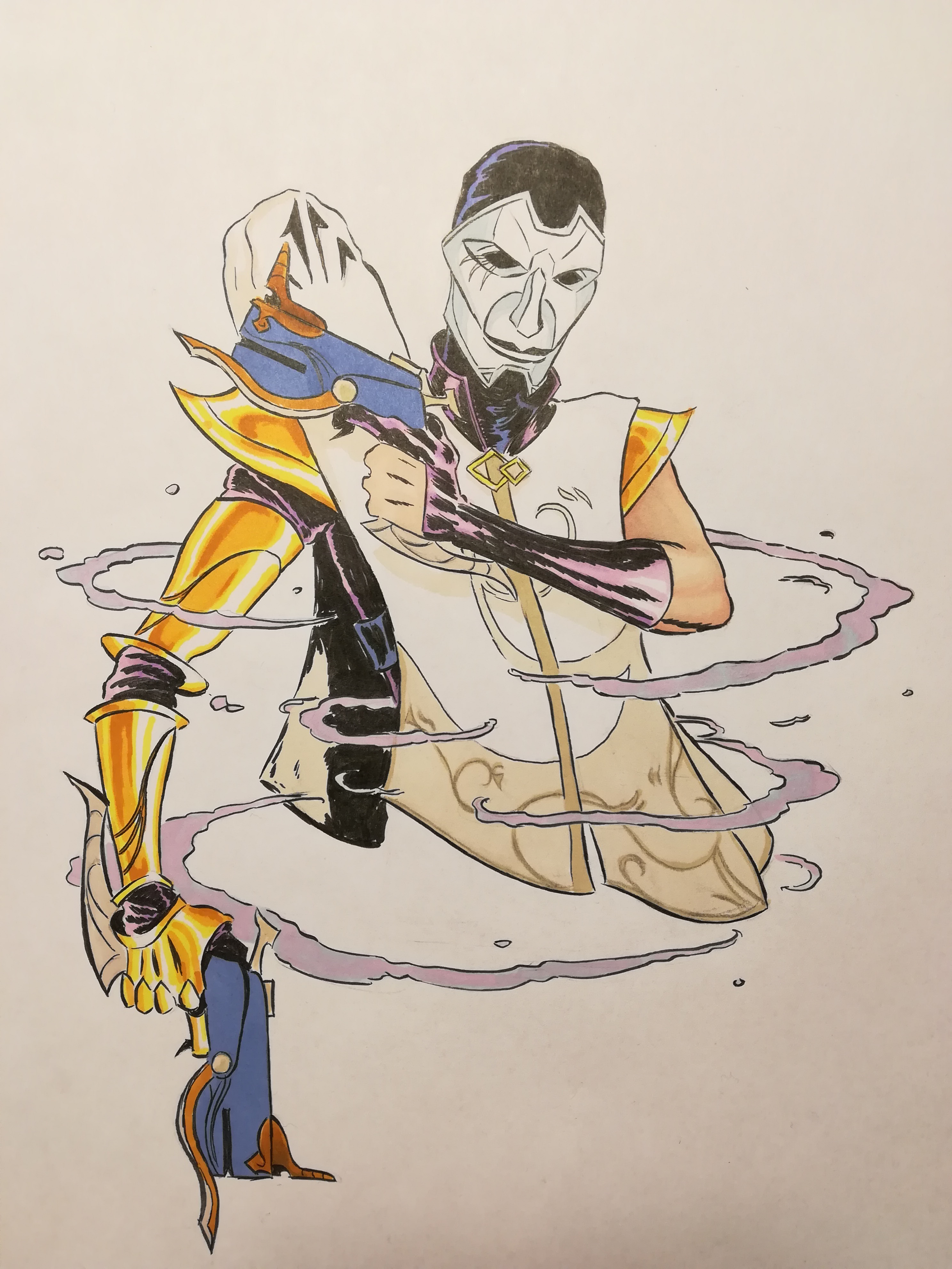 2976x3968 Jhin Drawing - League Drawing