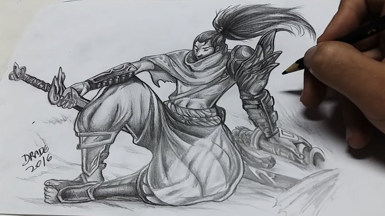 1280x720 speed drawing yasuo league of legends - League Drawing