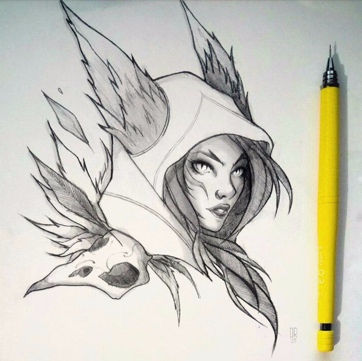 720x718 xayah league of legends - League Drawing