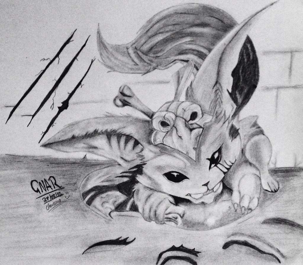 1024x896 Gnar Pencil Drawing League Of Legends Official Amino - League Of Legends Drawing