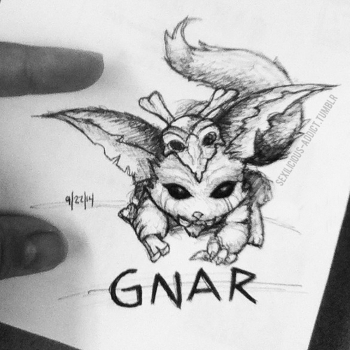 500x500 Gnar Drawing - League Of Legends Drawing