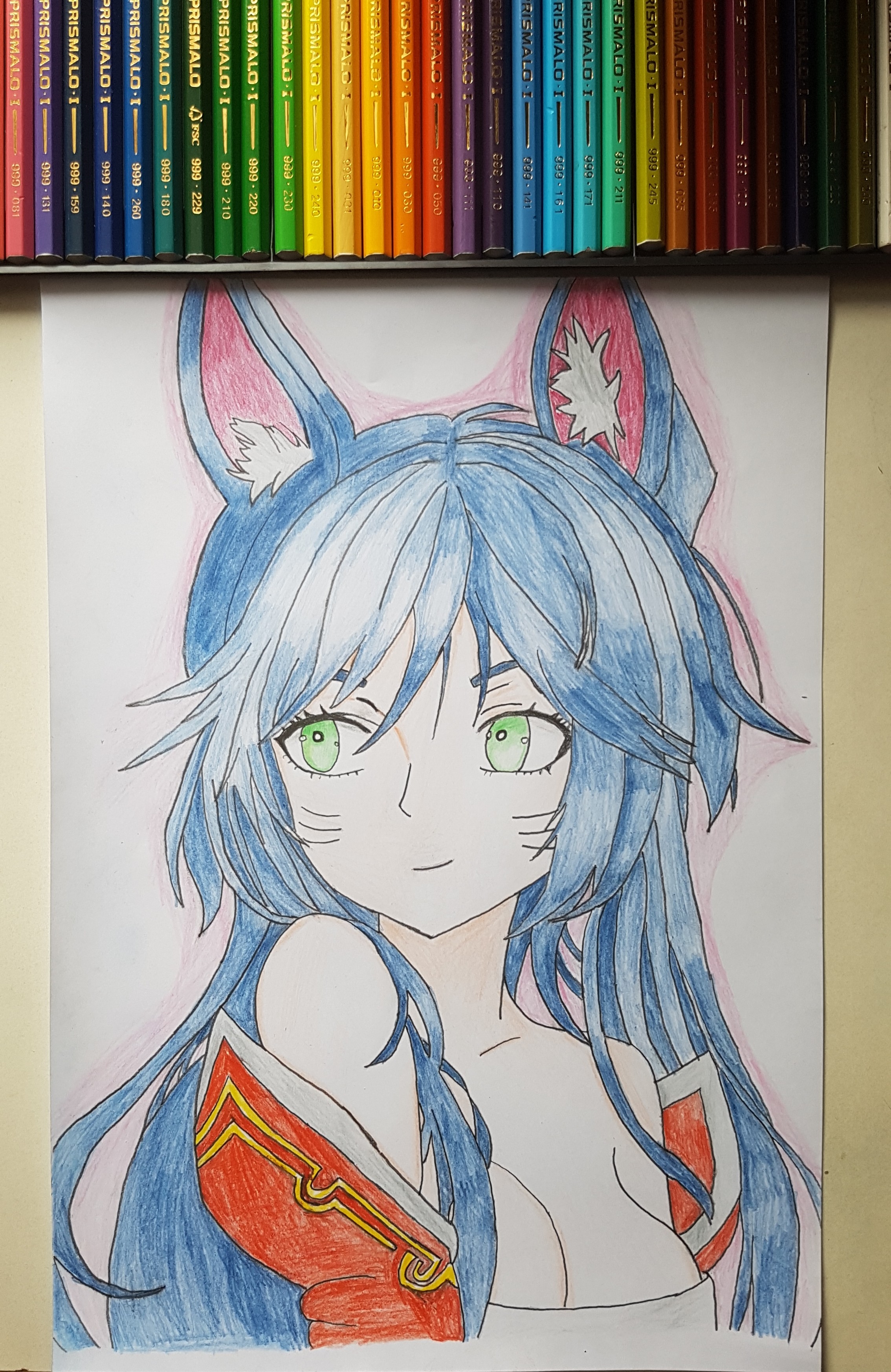 2268x3492 Ahri - League Of Legends Drawing