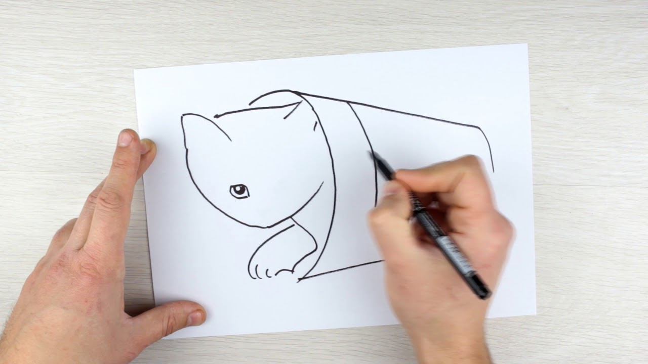 1280x720 How To Draw Cat In The Bucket Lean From Jessy Easy And Cool! - Lean Drawing