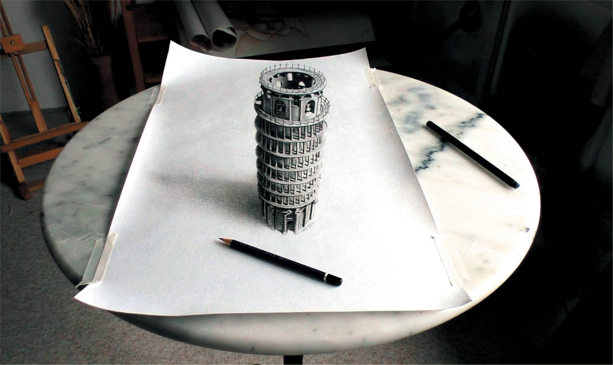 2000x1192 Leaning Tower Of Pisa - Leaning Tower Of Pisa Drawing