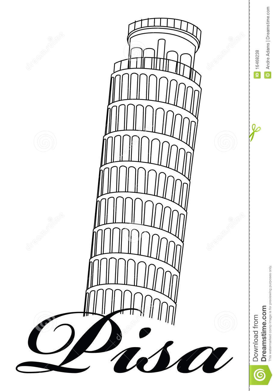 917x1300 Leaning Tower Of Pisa Clipart - Leaning Tower Of Pisa Drawing