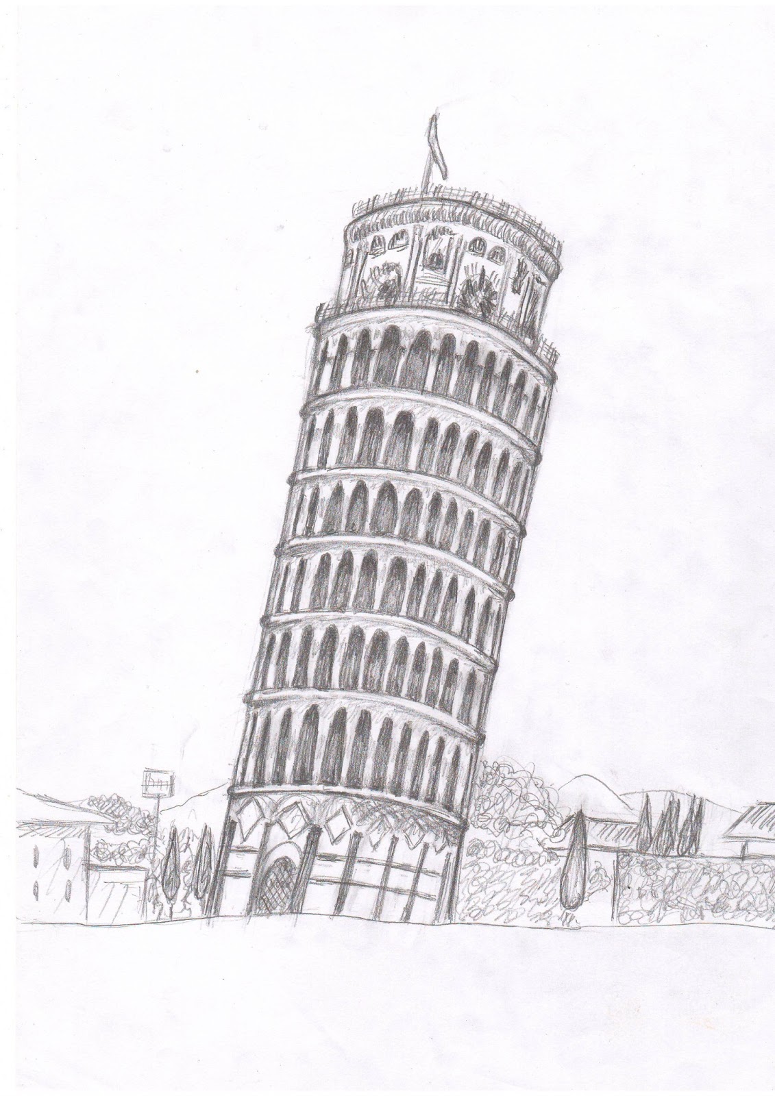 Leaning Tower Of Pisa Drawing at Explore