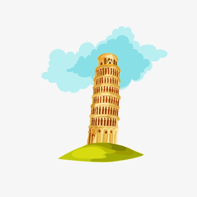 650x650 Drawing Italy Travel Elements,leaning Tower Of Pisa, Drawing - Leaning Tower Of Pisa Drawing