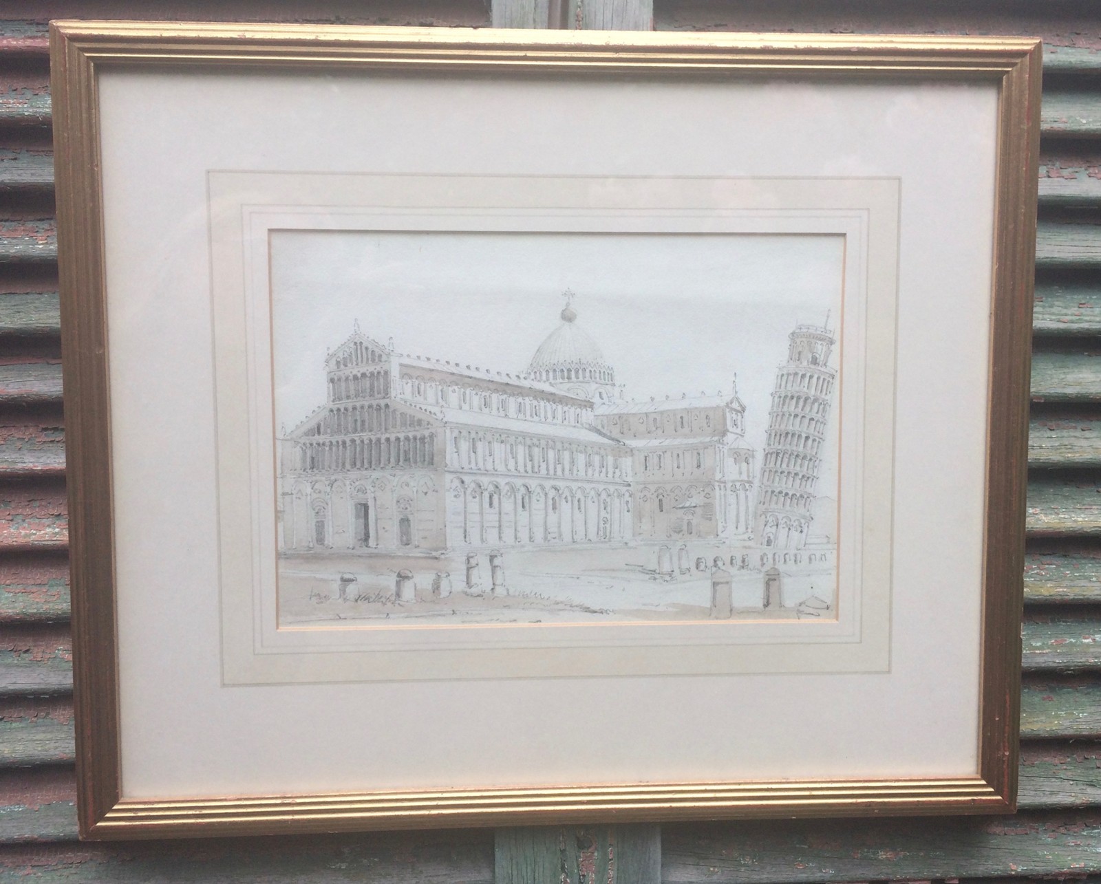 1600x1285 Pencil Drawing Of Duomo And Leaning Tower Of Pisa - Leaning Tower Of Pisa Pencil Drawing