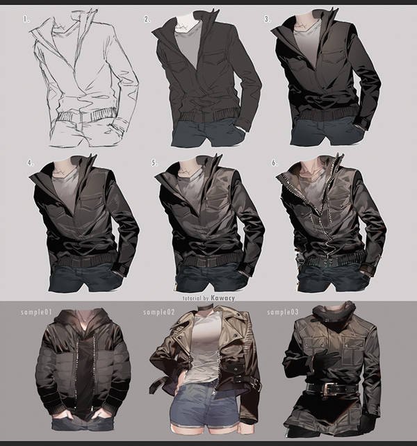 600x642 drawing leather jacket - Leather Drawing